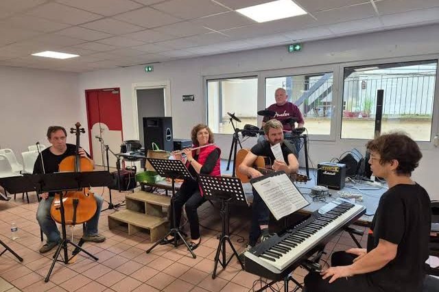 Les professeurs de l’École de Musique de Navenne en répétition